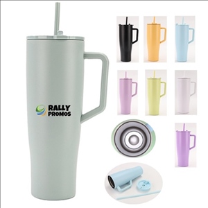 40 OZ Tumbler with Handle Straw